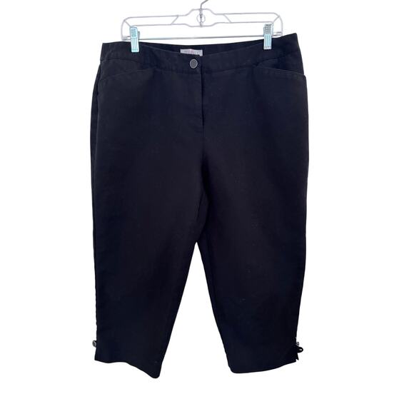 Roz & Ali black Capri pants women size 14 - Picture 1 of 5